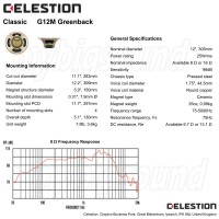 Celestion G12M Greenback - 8 Ohm