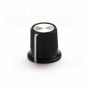 Bouton Moleté Noir/Argent 16mm - Pack 50