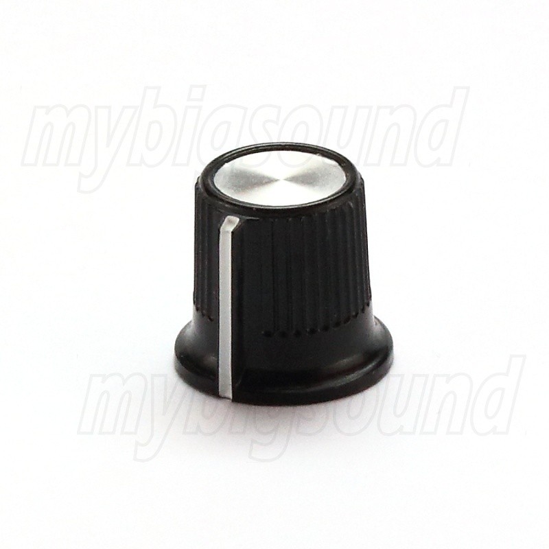 Bouton Moleté Noir/Argent 16mm - Pack 100