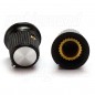 Knob Knurled Black/Silver 16 mm - Pack 100