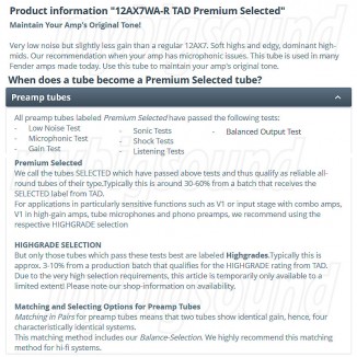 12AX7WA-R TAD Premium Selected