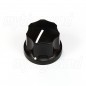 Knob 19mm Fluted Black