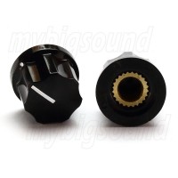 Bouton Cannelé Noir 19mm